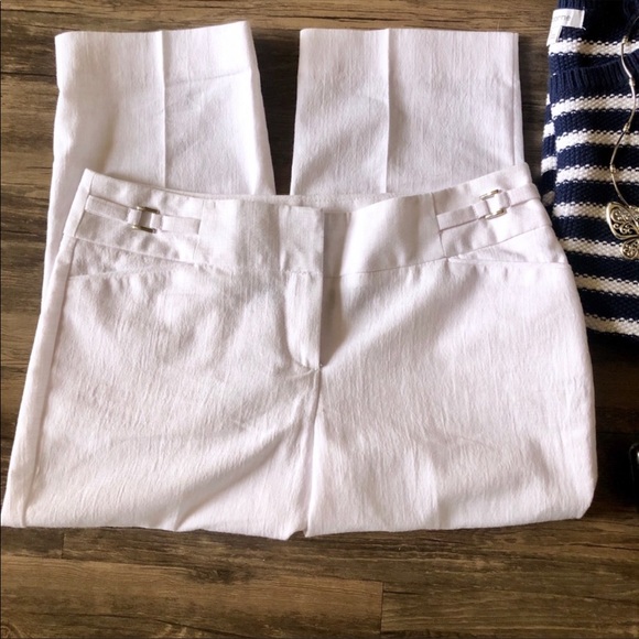 Sharagano White Cropped Career Pants size 4P - Picture 6 of 7